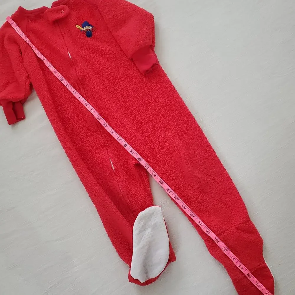 Vintage Paddington Bear Footed Pjs 3t